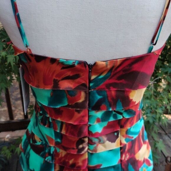 NWT NW Collections Layered Satin Dress - Picture 7 of 13